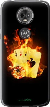 Силиконовый чехол на Motorola Moto E5 Plus Горящие карты "839u-1412-70447"