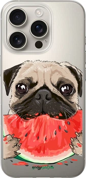 Силиконовый чехол на iPhone 16 Pro Мопс и арбуз "4665u-3708-70447"