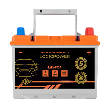 Автомобильный аккумулятор литиевый LP LiFePO4 12V - 32 Ah (+ справа) BMS 600А