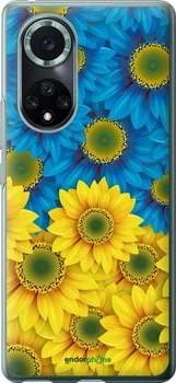 Чехол на Huawei Nova 9 Pro Жёлто-голубые цветы "1048u-2503-2452891204"