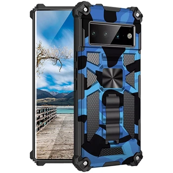 Чехол Military Shield для Samsung Galaxy S10 / G973 бампер противоударный с подставкой Blue