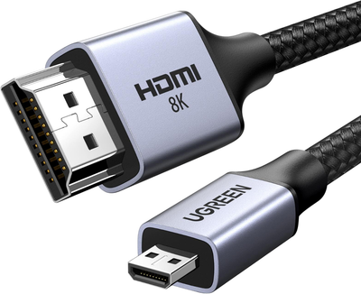 Кабель Ugreen HD164 Micro-HDMI to HDMI 2.1 Male-Male 8K-60 Гц