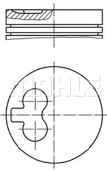 Поршень з кільцами MAHLE (028 PI 00116 002)