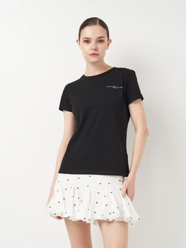 Футболка бавовняна жіноча Tommy Hilfiger 11445.1 M Чорна (smt2000000027661)