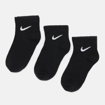 Набор женских носков коротких хлопковых Nike U Nk Everyday Ltwt Ankle SX7677-010 34-38 (S) 3 пары Черный (888407237423)