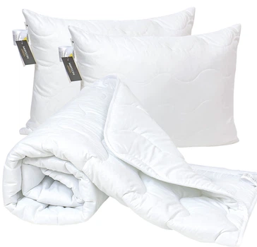 Набір антиалергенний MirSon EcoSilk Всесезонний №1801 Eco Light White Ковдра + Подушки (2200003967005)