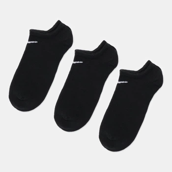 Набор женских носков коротких хлопковых Nike Value No Show SX2554-001 38-42 (M) 3 пары Черный (659658575592)