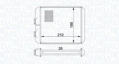 Радиатор печки Magneti Marelli (350218407000)