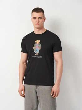 Футболка хлопковая мужская Polo Ralph Lauren 11474.1 M Черная (smt2000000031378)