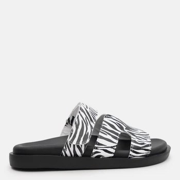 Женские шлепанцы кожаные Ashoes Гермес-008 36 23.5 см Зебра (ROZ6501005963)