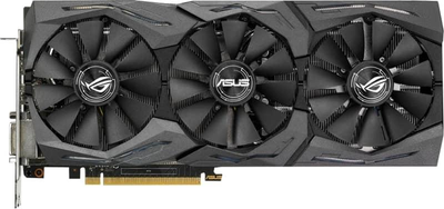 Відеокарта ASUS GTX 1080 8Gb Strix OC 11Gbs (ROG-STRIX-GTX1080-O8G-11GBPS) (GDDR5X, 256 bit, PCI-E 3.0 x16) Б/в