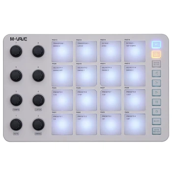 M-VAVE SMC-PAD midi контроллер беспроводной - Белый