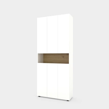 Шафа Metkas Home B001 900 х 350 х 2130 мм ЛДСП Білий сніг - Дуб Артізан (MB001-BD)