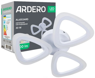 Світлодіодний світильник Ardero AL6553ARD CLOVER 30W 3200Lm 5000K білий