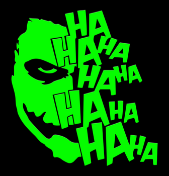 Авто мото наклейка Joker Флуоресцентна зелена 150мм*140мм
