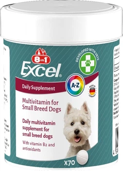 Вітаміни 8in1 Excel Multi Vitamin Small Breed для собак дрібних порід, мультивітамін, 70 штук