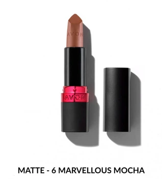 Зволожувальна матова губна помада Avon «Ультра» 6 M Marvellous Mocha/6М Ніжний мокко