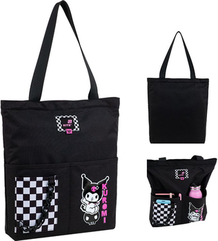 Сумка-шопер Kite Education Teens Kuromi 40.5x38x7 Чорна (HK25-586)