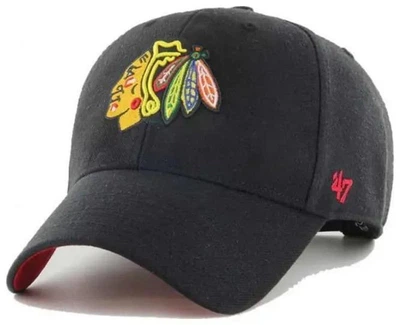 Кепка MVP 47 Brand CHIACGO BLACKHAWKS BALLPARK S Черный One Size (BLPMS04WBP-BKB)