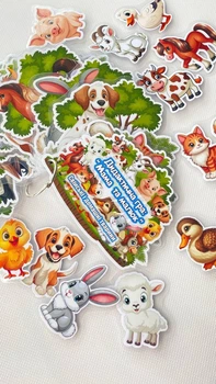 Развивающая мини книга липучки Мама и малыш