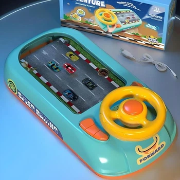 Детская машинка автотренажёр для детей настольная игра музыкальный электронный симулятор вождения с игрушечными гонками Car Racing Adventure Hot Huez 4141101