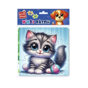 Детский мягкий пазл "Котик и собачка" Vladi Toys VT1102-37, 25 элементов