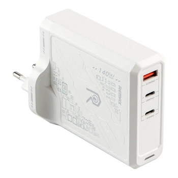 Зарядний пристрій Remax 140W 1USB/2Type-C GaN RP-U106 White (RP-U106_White)