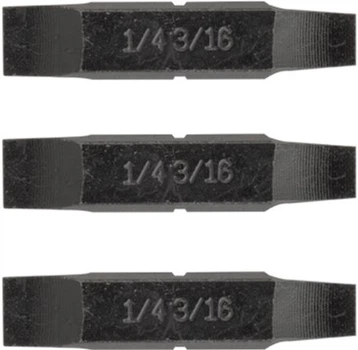 Набор Leatherman из трех двусторонних бит с плоскими отвертками 1/4" & 3/16" (931025)