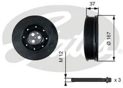 Шків колінвалу Gates (TVD1060A)