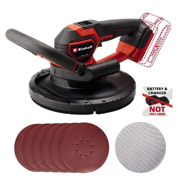 Мощная аккумуляторная шлифмашина для стен бесщеточная Einhell TP-DWS 18/225 Li BL Solo: без АКБ, Ø 225 мм (4259995)