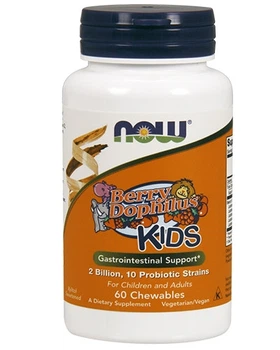 Пробиотик для детей NOW Kids Berry Dophilus 60 таблеток