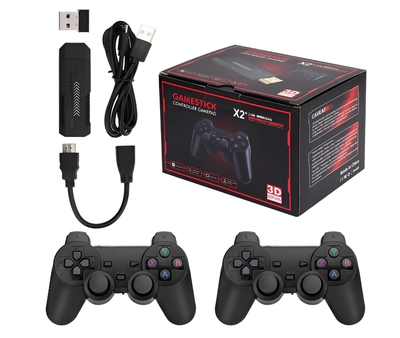 Игровая приставка X2 Plus 64gb GD10 с беспроводными джойстиками консоль Game Stick HDMI 1080P (507)