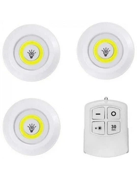 Комплект беспроводных LED светильников с пультом управления Lght With Remote Control Set (3 шт.)