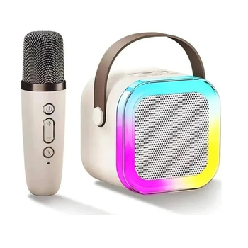 Детское караоке 2в1 K12 /Портативная колонка с караоке микрофоном RGB подсветкой Bluetooth