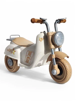 Дитячий біговел Babymoto ST-618 на 3 колесах із максимальним навантаженням до 40 кг зі світловими та звуковими ефектами Бежевий