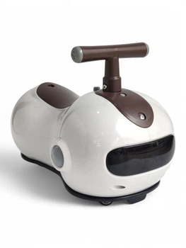 Детский беговел MiniRobo YBH006 на 4 колесах с максимальной нагрузкой до 30 кг со световыми и звуковыми эффектами Бежевый
