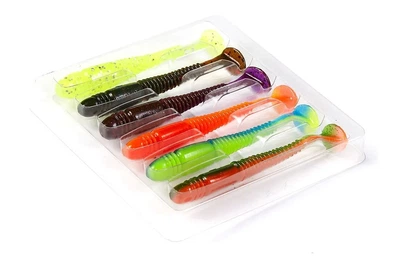 Силікон Lucky John Tioga 3.4"/ 6шт, колір: MIX1 (4308524033)