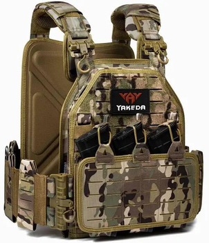 Армійська штурмова плитоноска YAKEDA зі швидким скиданням Cordura 1000D мультикам