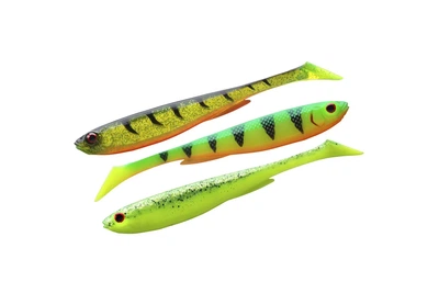 Силікон (набор) Daiwa Prorex Slim Shady Flash Set 16см 25.5г (3 шт/уп) #Color Mix 2, колір: White MagicфColor Mix 2 (4320009001)