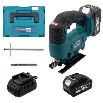 Мощный аккумуляторный лобзик PROFI-TEC PGS2080BL POWERLine: с АКБ 20V 5.0 Ah, 2900 ход/мин SDRT_5PGS2080BL