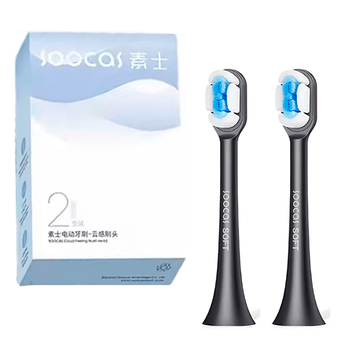 Насадки Soocas Soft на зубну щітку Soocas для чутливих зубів чорні