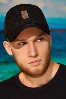Чоловіча бейсболка Чорний"Braxton"Ediko Grid