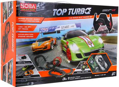 Гоночний трек Turbo великий + 2 петлі + 2 машинки на дистанційному управлінні + інтерактивні функції (5903864953992)