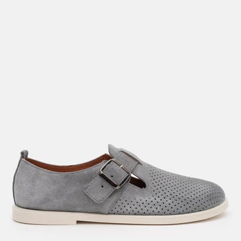 Женские туфли замшевые Prime Shoes 25-557-50810 38 25 см Серые (PS_2000000243894)
