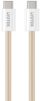 Kabel Unitek USB-C PD 100 W 1m Beige (C14141ACL01-1M)