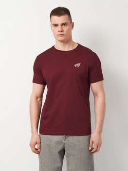 Футболка хлопковая мужская Tommy Hilfiger 11440.5 S Бордовая (smt2000000027203)