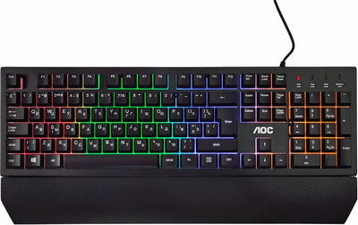 Клавиатура игровая мембранно-механическая AOC GK200 Gaming RGB радужная подсветка (GK200D32R)