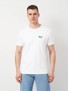 Футболка хлопковая мужская Emporio Armani 11466.2 S Белая с принтом (smt2000000030364)