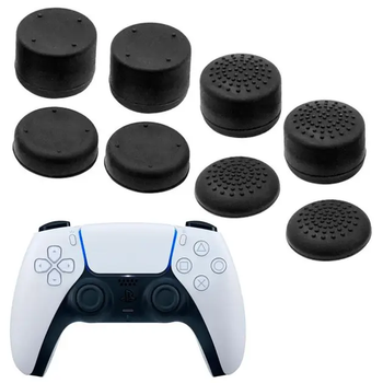 Накладки силиконовые на аналоговые стики для джойстика PS5/PS4, Xbox Series/One, черные комплект 8 шт.
