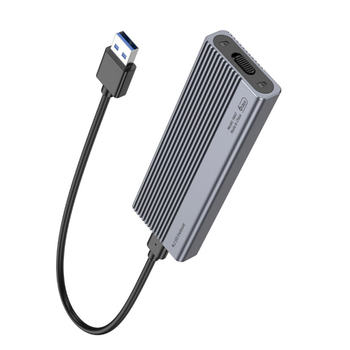 Зовнішня кишеня SSD Корпус Hoco HB47 M.2 SSD Enclosure (USB3.1/6Gbps/4TB Max) для ПК/компьютера/ноутбука Сірий